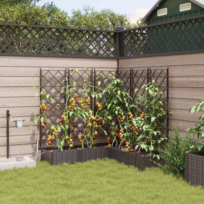 vidaXL Ghivece pentru grădină Maro 120 x 120 x 126 cm Oțel