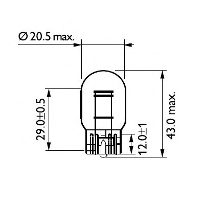 Bec Semnalizare W21/5W 12V Set 10 Buc Philips 68312 12066CP foto