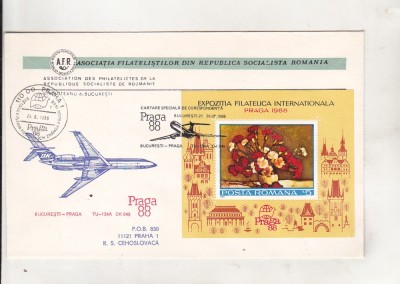 bnk fil Plic ocazional Expofil Praga `88 - zbor TU 134A foto