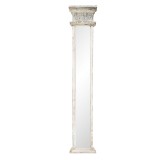 Oglinda perete lemn alb antichizat 28x7x145 cm