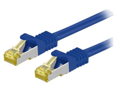 Patch Cord S/FTP Cat 6a LSZH Albastru 10m foto