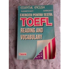 EXERCITII PENTRU TESTUL TOEFL. READING AND VOCABULARY - ELIZABETH DAVY