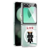 Husa pentru samsung galaxy z flip 6, atasare magnetica, magsafe, i am a rider, clear