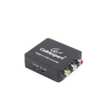 ADAPTOR video GEMBIRD, splitter HDMI (M) la Composite video + audio L/R (M) x 2, rezolutie maxima Full HD (1920 x 1080) la 60Hz, black, &quot;DSC-HDMI-CVBS