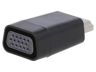 Adaptator HDMI la VGA Negru foto
