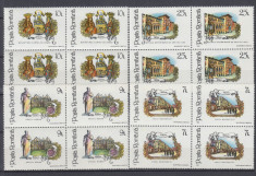 ROMANIA 1992 LP 1303 ANIVERSARI EVENIMENTE BLOCURI DE 4 TIMBRE MNH foto