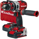Einhell TE-CD 18 Li-i BL PXC - Masina de gaurit si insurubat cu percutie cu 2 acumulatori Li-Ion 18 V 2 Ah 60 Nm motor fara perii led iluminare valiza
