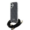 Husa Guess Crossbody Cord 4G Print iPhone 16, negru, GUHCP16SHC4SEK