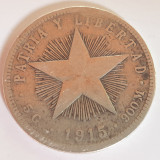 Cuba 20 centavos 1915 argint 900/5 gr, America Centrala si de Sud