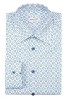 Camasa barbati slim alba cu print C001SL