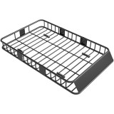 HOMCOM Portbagaj Galerie de acoperiș pentru mașină din metal reglabil &icirc;n lungime de la 109 la 162L cm Greutate maximă 100kg | Aosom Romania