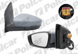 Oglinda exterioara VW Polo (6R) 08.2009-12.2017, Partea Stanga Crom Asferica Electrica Cu Incalzire, carcasa grunduita, cu semnalizare, conector patr