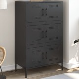 VidaXL Dulap &icirc;nalt, negru, 68x39x113 cm, oțel