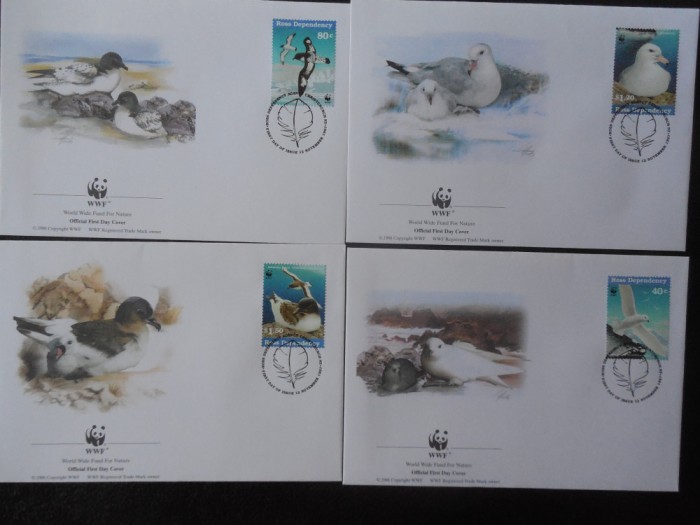 Ross Dependency-WWF,FDC pasari-set complet