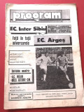 Program meci fotbal FC INTER SIBIU - FC ARGES (19.03.1989)