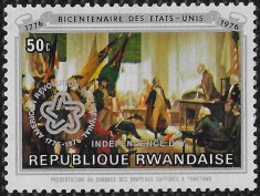 RWANDA 1976 50c 200 ani independenta SUA foto