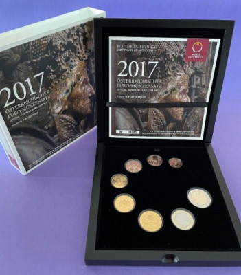 AUSTRIA 2017 - Set Euro monetarie - PROOF / caseta lux / certificat foto