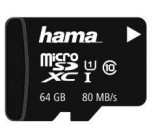 Card de memorie Hama 124140, microSDXC, 64GB, Clasa 10, + Adaptor SD