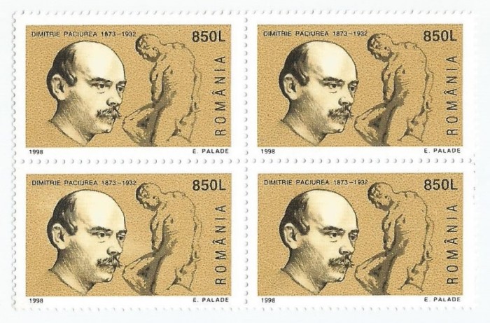 |Romania, LP 1470/1998, 125 de ani de la nasterea lui D. Paciurea, bloc 4, MNH