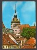 CPIB 23623 CARTE POSTALA - SIGHISOARA. TURNUL CU CEAS, CIRCULATA, 1970, STAMPILE, TIMBRU, Fotografie