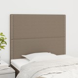 Cumpara ieftin Tăblii de pat, 2 buc, gri taupe, 100x5x78/88 cm, textil