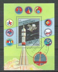 Cuba 1987 Space, perf. sheet, used AA.073 foto