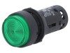 Comutator Apăsare 22mm 1 NO Verde