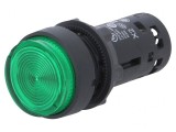 Comutator Apăsare 22mm 1 NO Verde