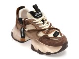 Pantofi sport GRYXX maro, 3281, din material textil si piele naturala