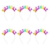 Set Coronițe Petrecere, 6 Bucăți, Multicolor, Happy Birthday, Oem