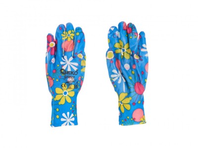 Manusi de gradina acoperite cu latex pentru femei, marimea 6, Geko G73507 foto