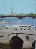 Leningrad. Vedere a Fortaretei Petru si Pavel de pe malul Kutuzov (Carte postala circulata)