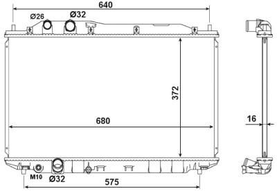 NRF 53534 Radiator, racire motor foto