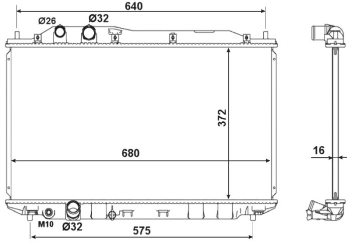 NRF 53534 Radiator, racire motor