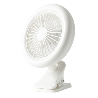 Ventilator portabil cu iluminare LED F2321, USB, clips foto