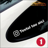 SET 2 Stickere Instagram Personalizat &ndash; Stickere Auto