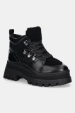 Aldo bocanci COZETTIA femei, culoarea negru, cu platforma, 13838046 COZETTIA