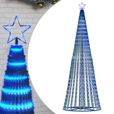 Pom de Craciun LED 475 LED-uri Albastru 247 cm foto