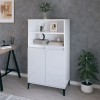 VidaXL Dulap &icirc;nalt, alb extralucios, 60x36x110 cm, lemn compozit