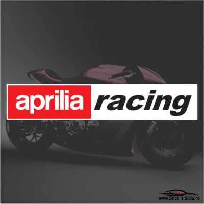 APRILIA RACING-MODEL 3-STICKERE MOTO - 15 cm. x 2.90 cm. foto