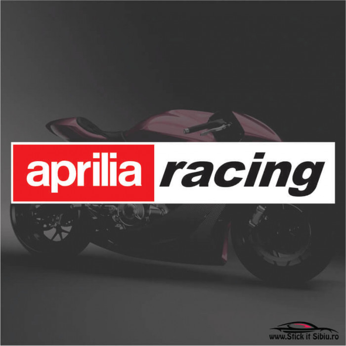 APRILIA RACING-MODEL 3-STICKERE MOTO - 10 cm. x 1.93 cm.