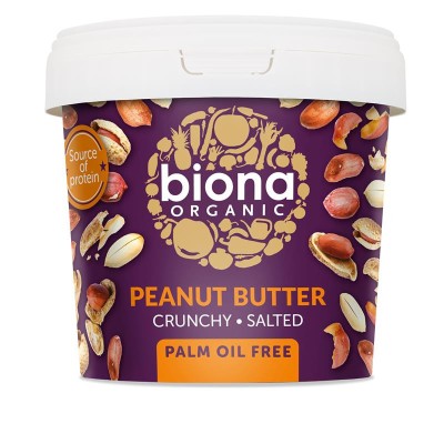 Crema Tartinabila de Arahide Crunchy cu Sare Bio Biona 1kg foto