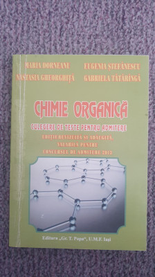 Chimie organica, culegere teste admitere 2013, 220 pag foto