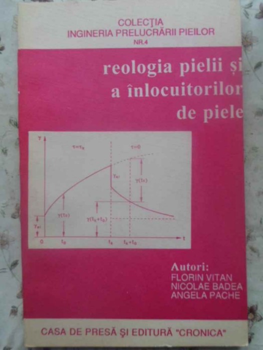 REOLOGIA PIELII SI A INLOCUITORILOR DE PIELE-FLORIN VITAN, NICOLAE BADEA, ANGELA PACHE-231786
