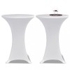 Gossi husa de masa cu picior &Oslash;70 cm, 2 buc., alb, elastic
