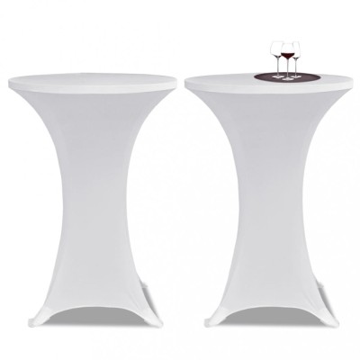 Gossi husa de masa cu picior &amp;Oslash;70 cm, 2 buc., alb, elastic foto