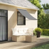 Cumpara ieftin Copertină retractabilă, antracit, 150x150 cm, țesătură și oțel
