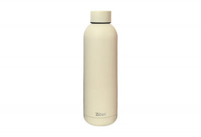 Termos Zilan ZLN9839 tip sticla sport, capacitate 500ml, interior din inox, pereti dublii, crem foto