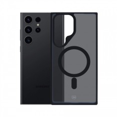 Husa MagSafe pentru Samsung Galaxy S24 Ultra S928, 3MK, Smoke MagCase, Neagra foto