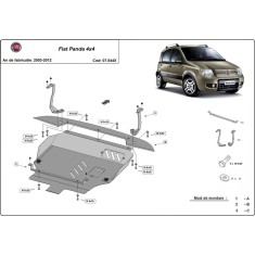 Scut motor metalic Fiat Panda 4x4 2003-2012